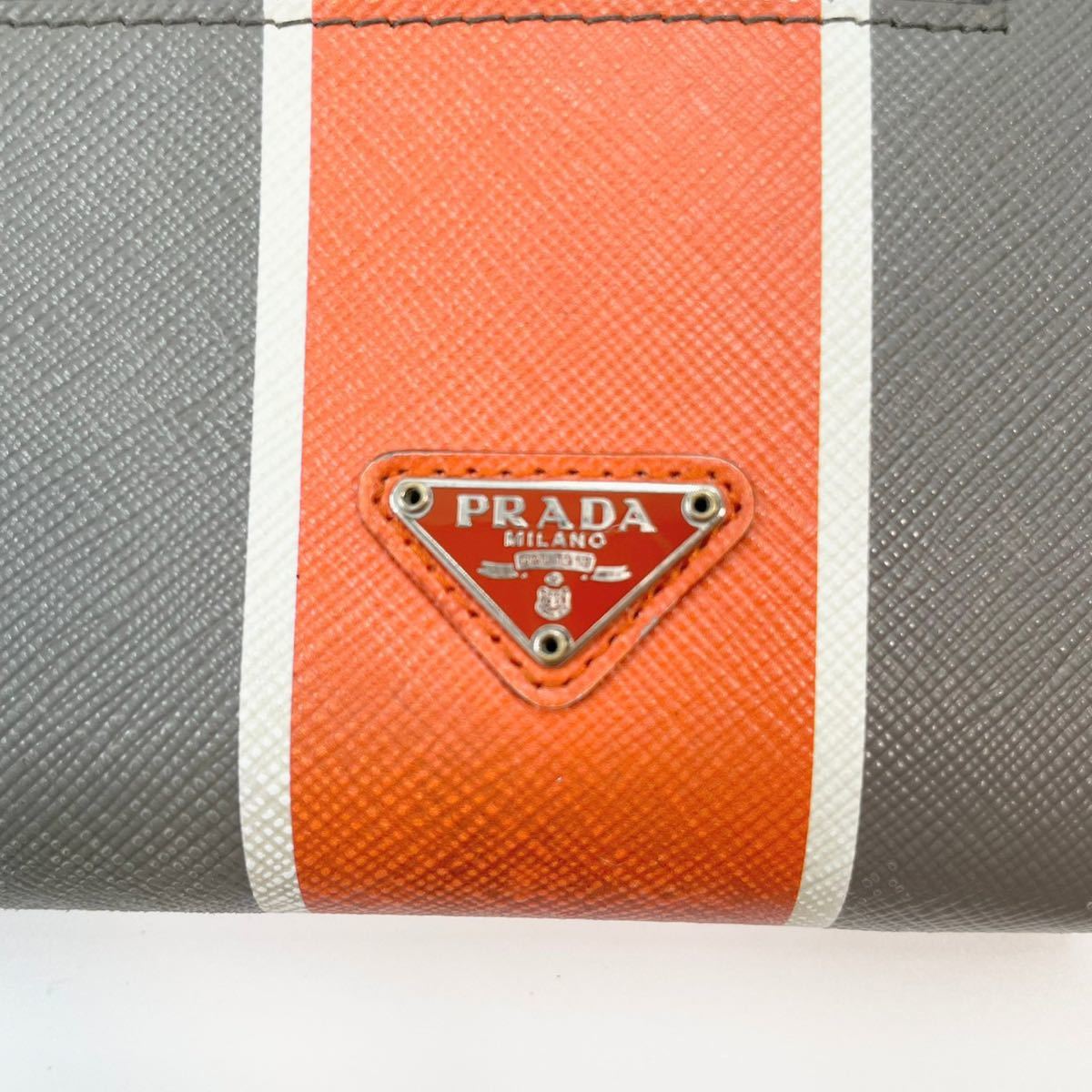 1円【超希少モデル】PRADA プラダ メンズ ビジネス 長財布 ラウンド 