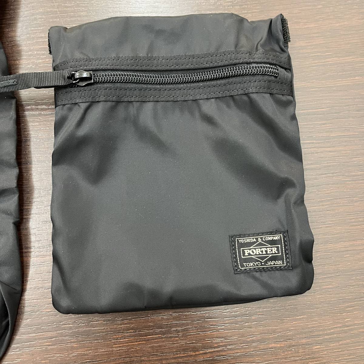 PORTER ブラック トートバッグ ◇◇#7270 Porter×ANA限定○吉田カバン ポケッタブルトートバッグ 黒