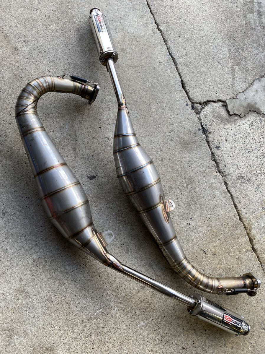 NSR250R MC21 28 T2レーシングチャンバー NSR250R MC21・28 左右出しチャンバー ワークスチャンバー Racing 純正チャンバー用サイレンサー＆スリムステンレス