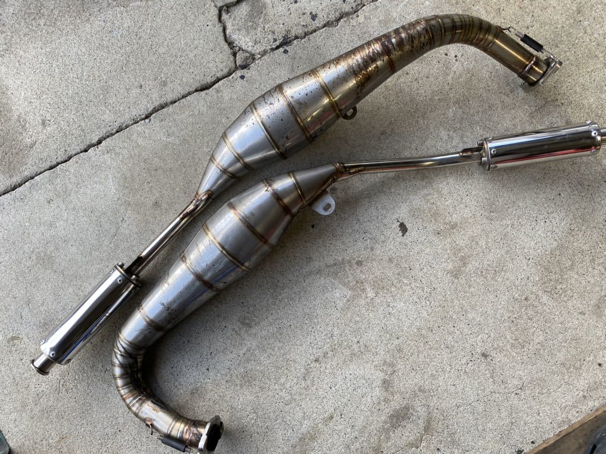 NSR250R MC21 28 T2レーシングチャンバー NSR250R MC21・28 左右出しチャンバー ワークスチャンバー Racing 純正チャンバー用サイレンサー＆スリムステンレス