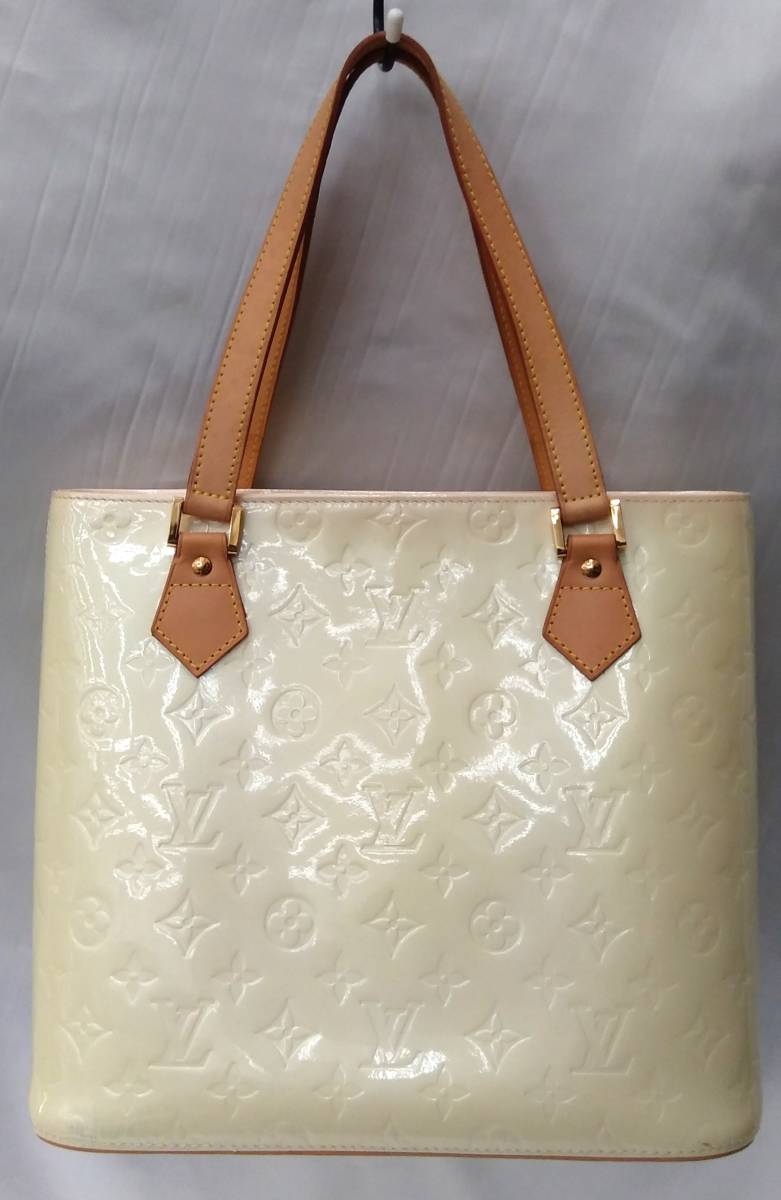 LOUIS VITTON ルイヴィトン ヴェルニ LM1005 ヒューストン ハンドバッグ トートバッグ イエロー系 ベージュ系
