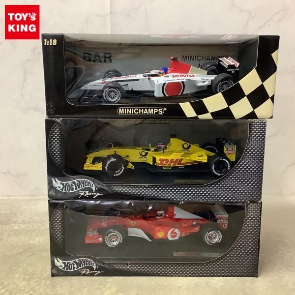 1円〜 ミニチャンプス等 1/18 B・A・Rホンダ ショウカー2003 J.ヴィルヌーヴ フェラーリ F-2002 ルーベンス・バリチェロ 他