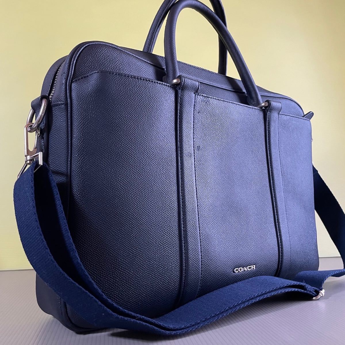 美品 1円 COACH コーチ 2way ビジネスバッグ ショルダーバッグ A4収納 