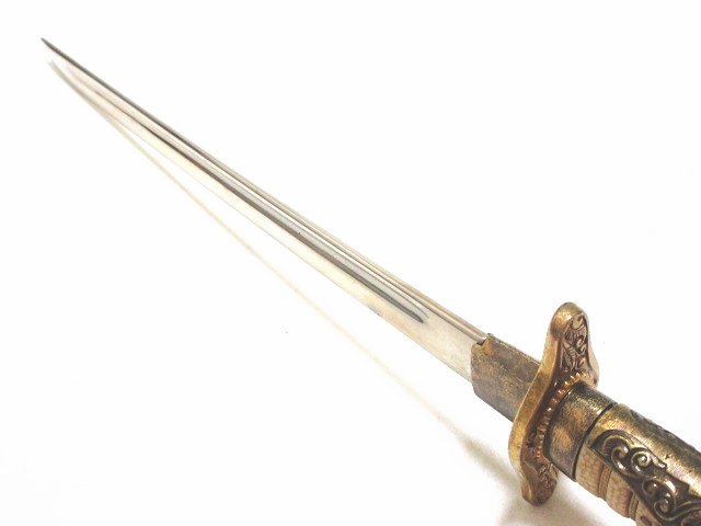 XU725◇模造刀 旧日本軍 海軍 短刀 桜紋 レプリカ 全長39cm/刃渡り28cm /