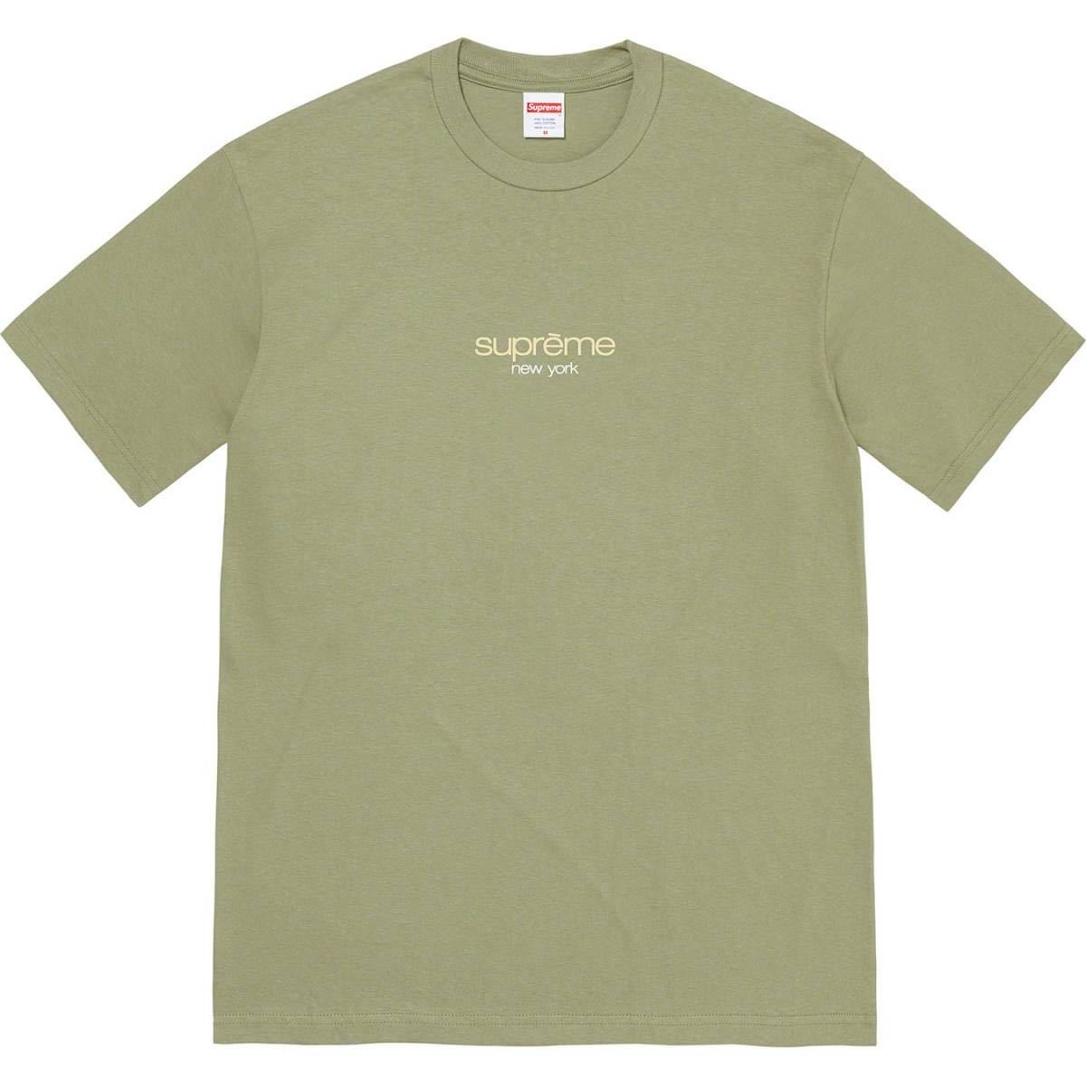 国内正規品 22ss Supreme Classic Logo Tee L Light Olive オリーブ 