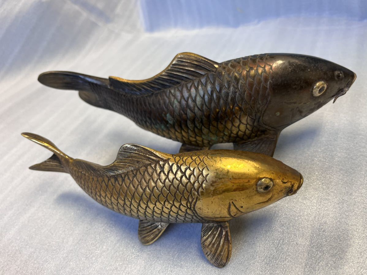 金属製 鯉の置物 約15cm 【公式通販】