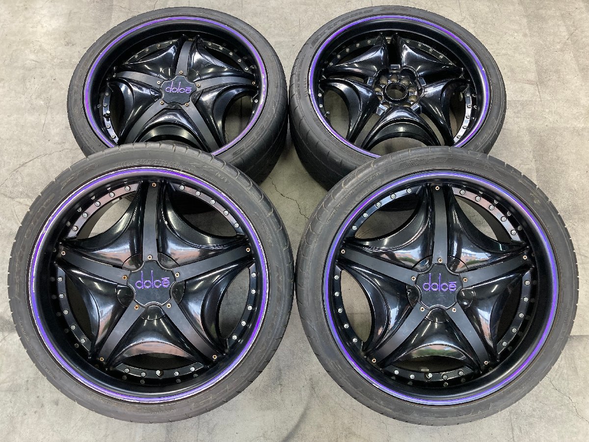 □4262 手渡し大歓迎! dolce アルファード ヴェルファイア C-HR エルグランド 等 20インチ 8.5J +38 5H 112 114.3 ホイール 245/35ZR20