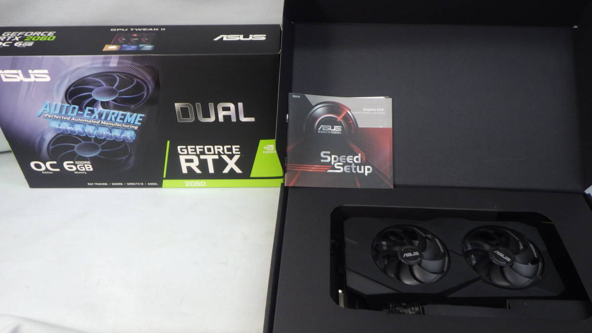 □ASUS□GEFORCE RTX 2060 6GB搭載グラボ□DUAL-RTX2060-O6G-EVO□中古