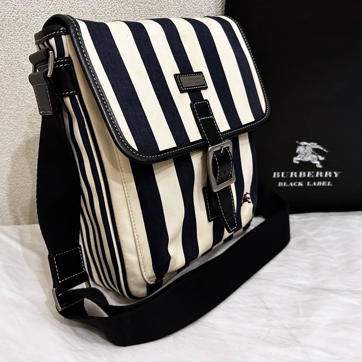 激レア BURBERRY BLACK LABEL バーバリーブラックレーベル ストライプ 