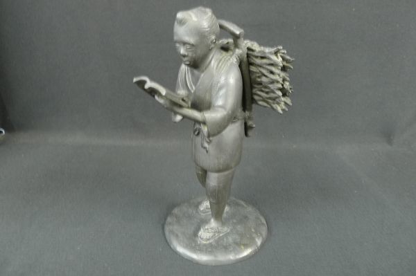 Yahoo!オークション S439 鋳銅造 二宮金次郎 二宮尊徳像 立像 鋳物