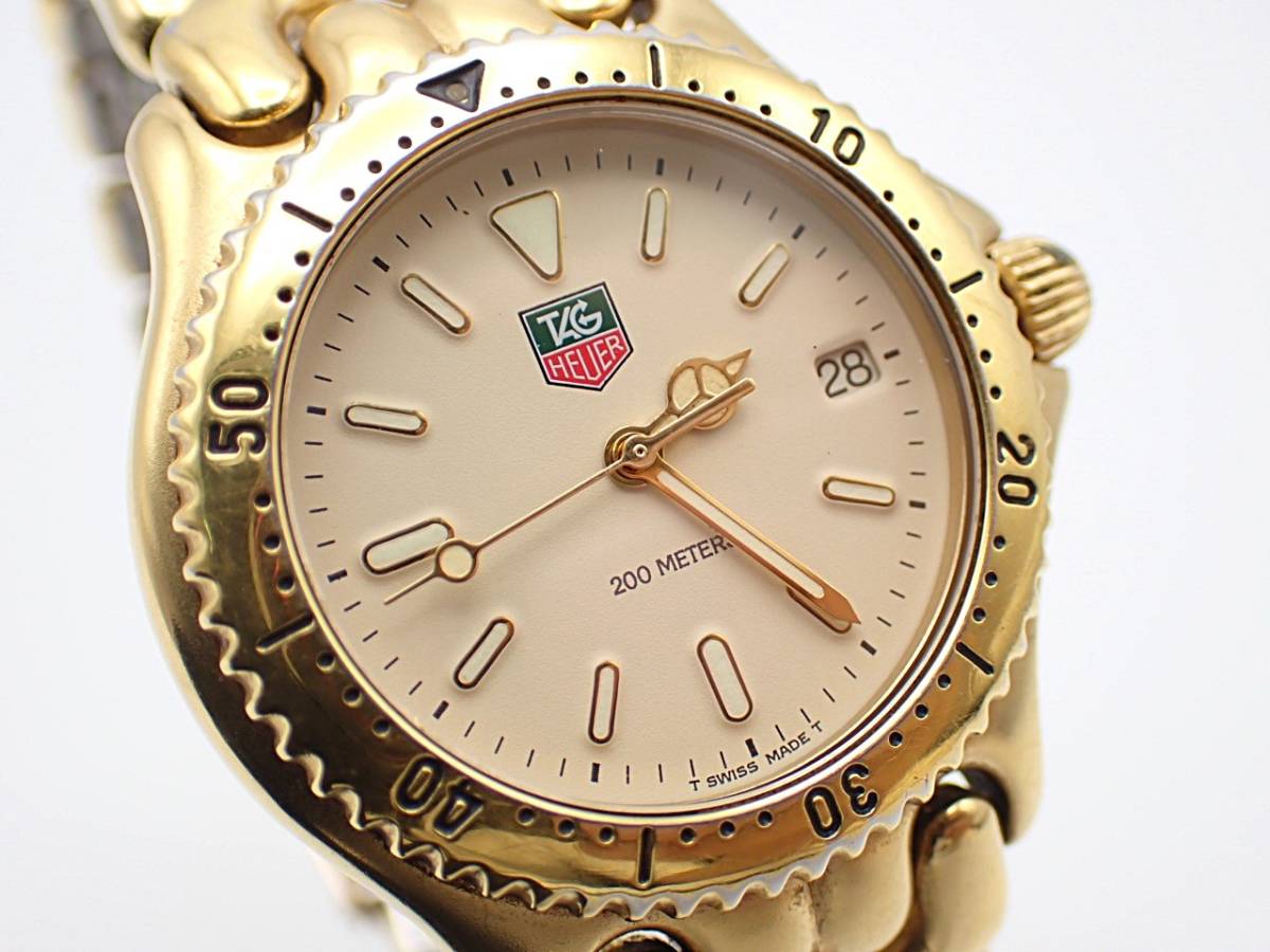 1円~ TAG HEUER 腕時計 稼働品 クォーツ タグホイヤー 962.013