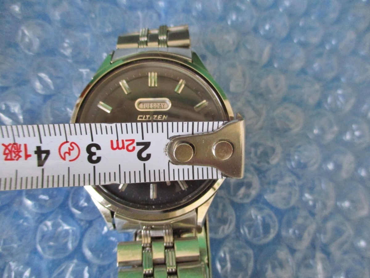 腕時計 シチズン CITIZEN クリスタルセブン 33石 自動巻き 黒文字盤 OH 