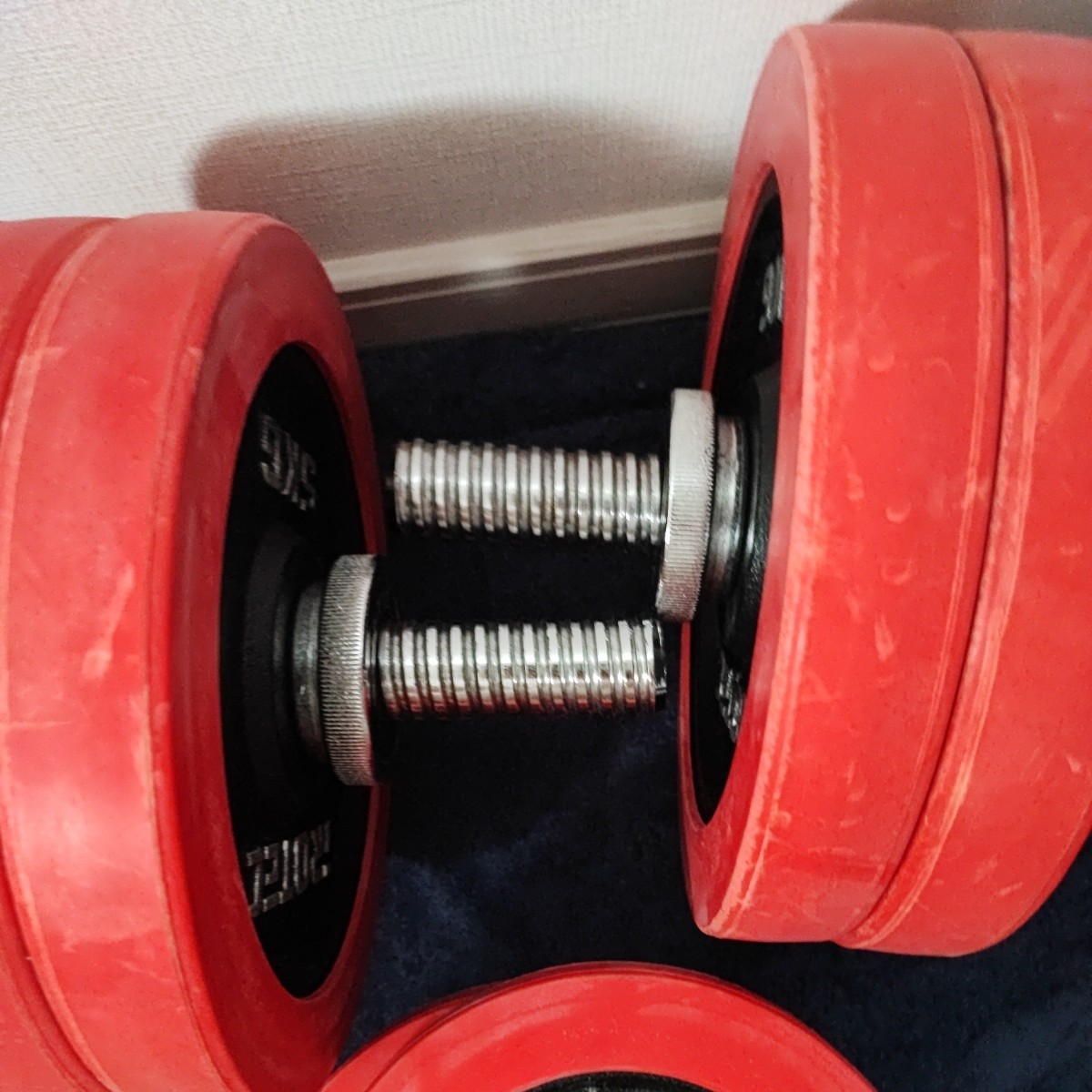 中古 【中古】 ダンベルセット IROTEC シャフト付 合計60kg 重り5kg×8 