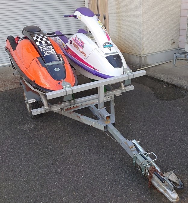 ジェットスキー シングル艇2台 ☆ 2艇積みトレーラー ♪ 倉庫保管 