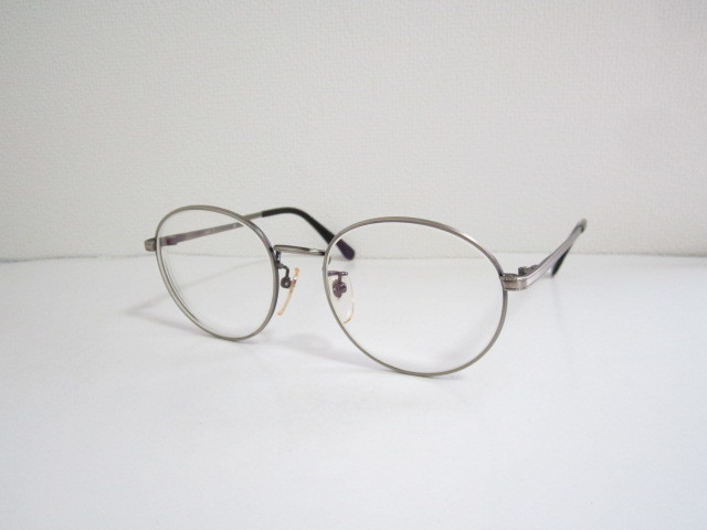 S◆agnes b.　AB-1005　AS　TITAN　Ti-P　アニエスベー　ラウンド型　マットグレー　ビンテージ　レトロ　眼鏡　中古品
