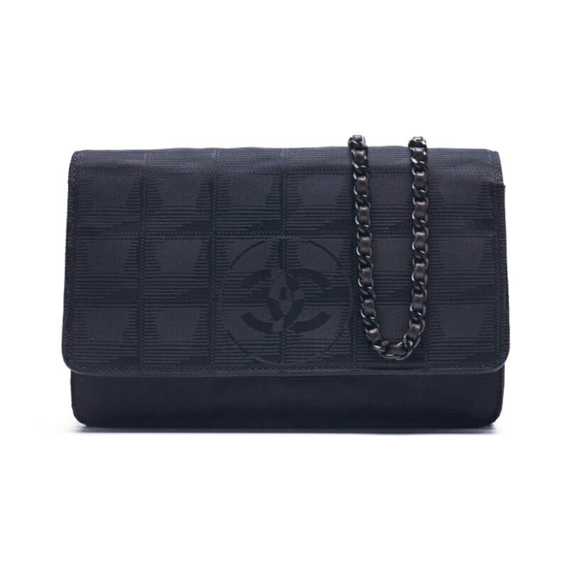 CHANEL シャネル ニュートラベル チェーンウォレット ラムスキン 