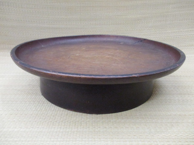 逸品 李朝家具 丸膳 印あり 赤印 無垢材 天然木 杢目 木目 ソバン 脚付