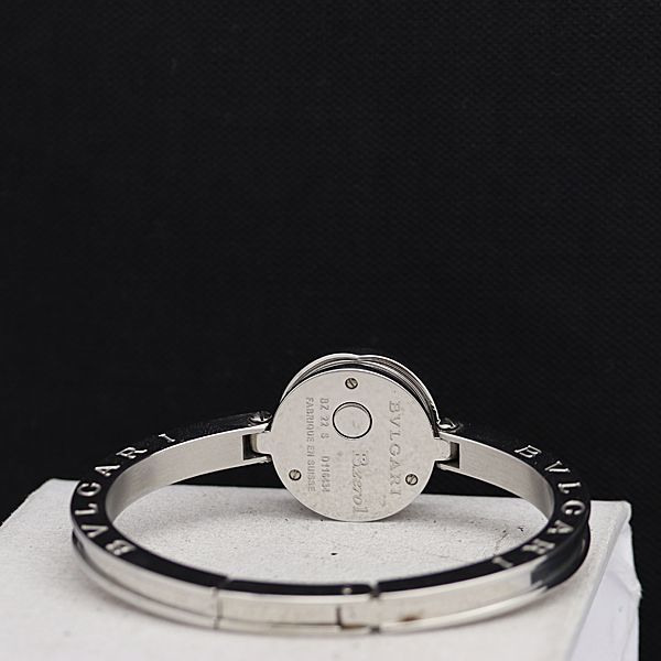 1円 稼働 良品 ブルガリ QZ ビーゼロワン BZ22S 黒文字盤 バングルウォッチ レディース腕時計 8112500IKE
