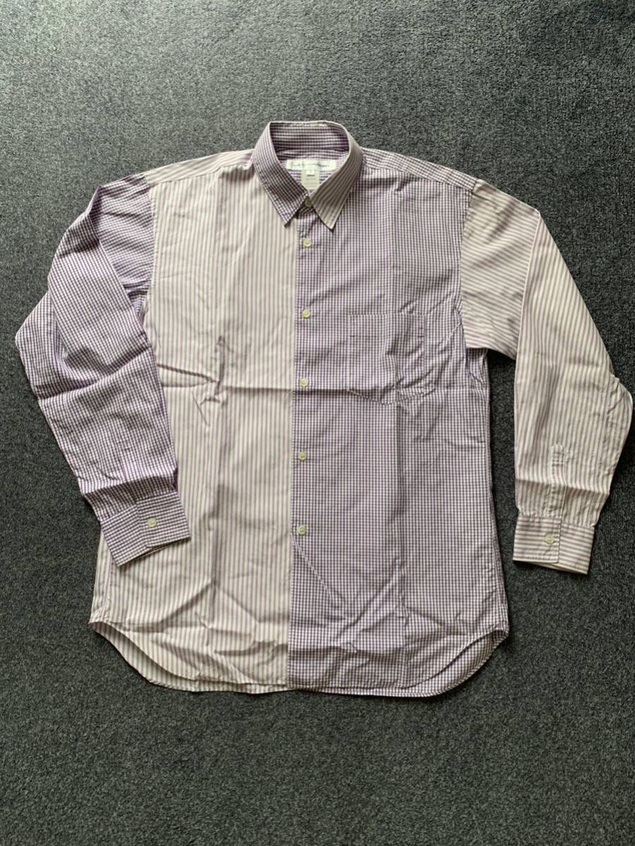 comme des garons SHIRTS 切替シャツ des SHIRT COMME ホワイト⁄ブルー