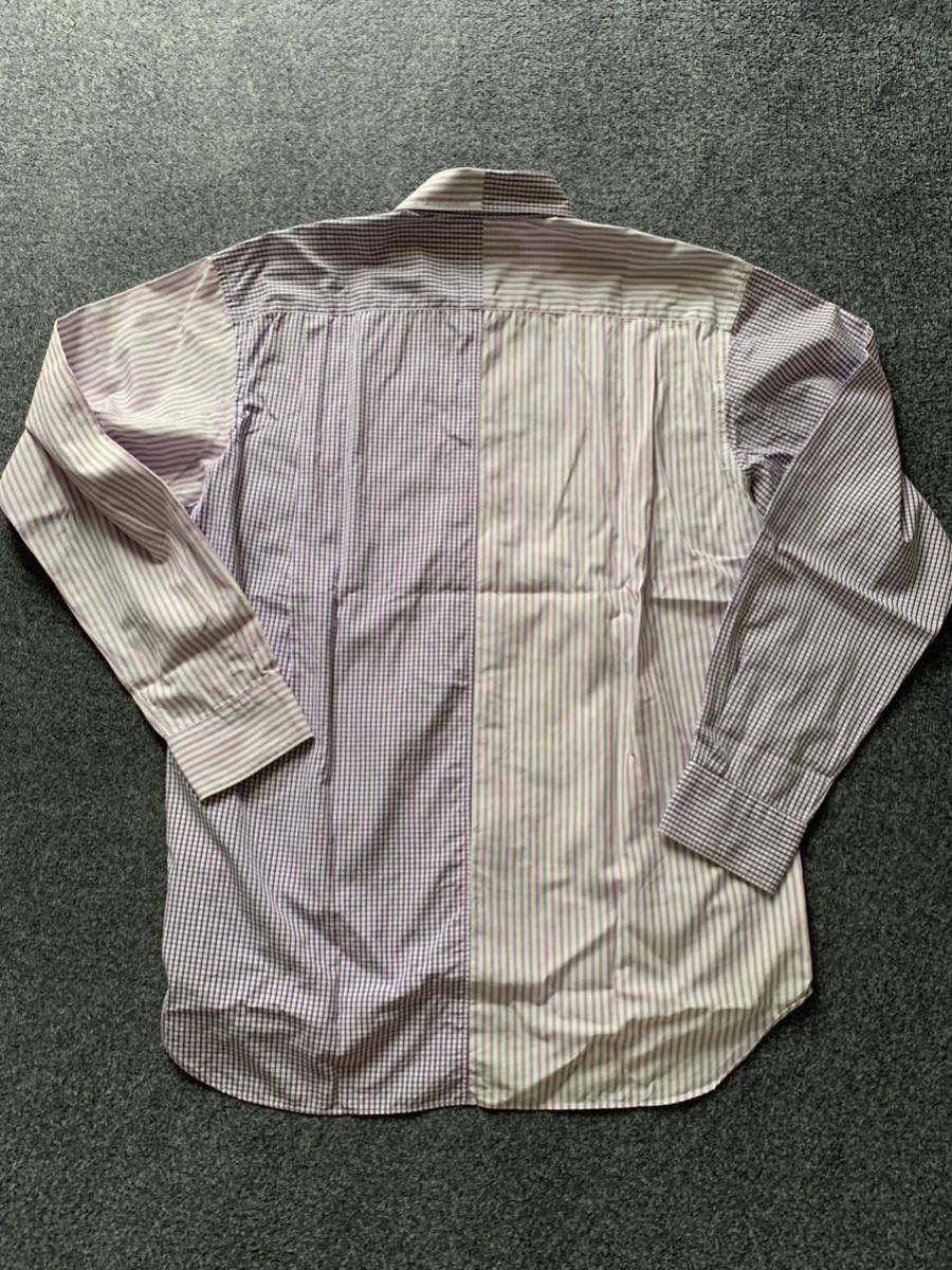 comme des garons SHIRTS 切替シャツ des SHIRT COMME ホワイト⁄ブルー