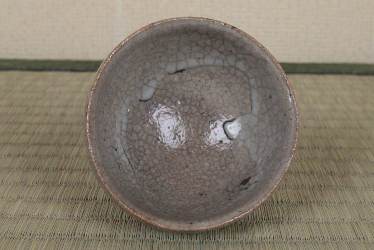 古唐津 Yahoo!オークション 山盃 祖父の蒐集品 瀬戸唐津 石爆山盃 酒
