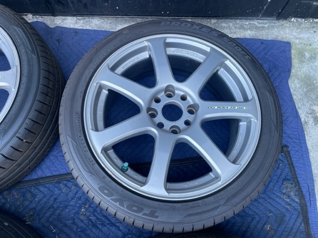 ☆WORK EMOTION XT7 17×7J+32 114.3 4穴 タイヤ9部山PROXES SPORTS 215 