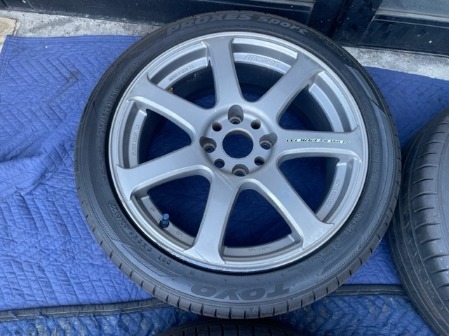 ☆WORK EMOTION XT7 17×7J+32 114.3 4穴 タイヤ9部山PROXES SPORTS 215 