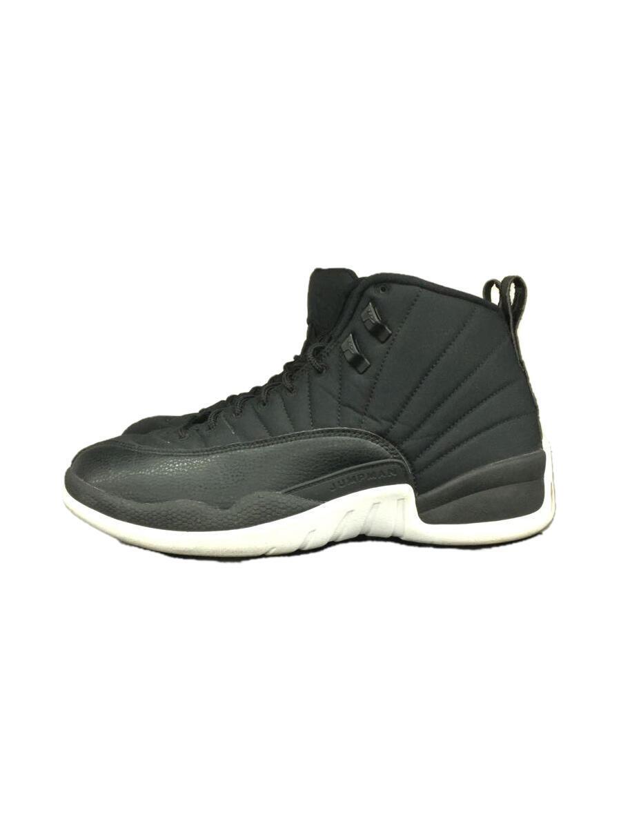 NIKE◇AIR JORDAN 12 RETRO/エアジョーダンレトロ/ブラック/130690-004