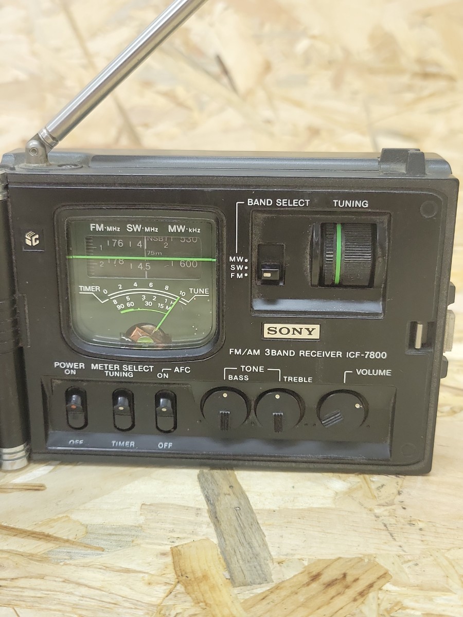 D 当時物 SONY ICF-7800 FM/SW/MW 3BAND RECEIVER ポータブルラジオ