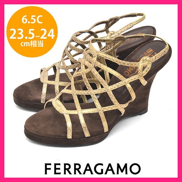 サルヴァトーレフェラガモ Salvatore Ferragamo ウェッジソール