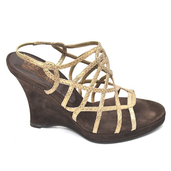 サルヴァトーレフェラガモ Salvatore Ferragamo ウェッジソール