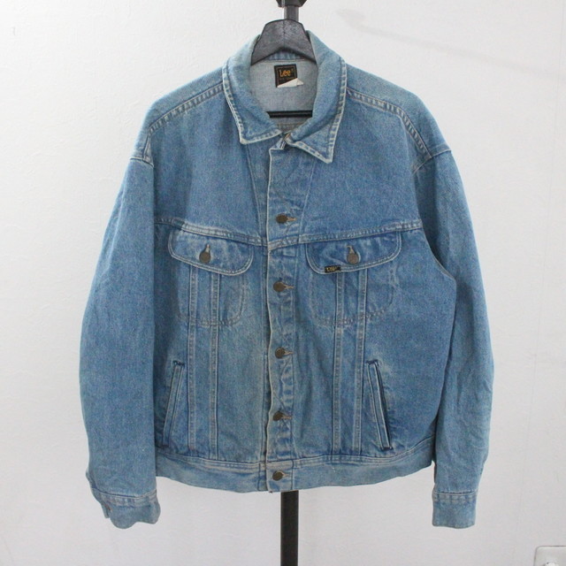 r173 90sビンテージ Lee リー デニムジャケット■1990年代製 表記46サイズ 古着 アメカジ ストリート Gジャン 青 ブルー 80s 70s 60s 激安