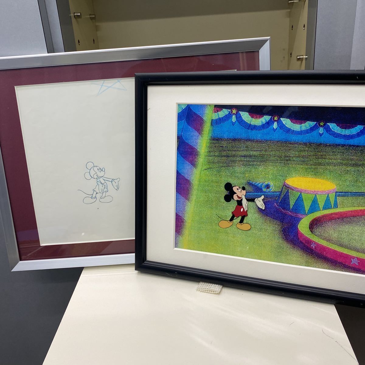 MMD DiSNEY ミッキーマウス 原画　ドローイング　アニメーション　アート　セル画　２枚セット