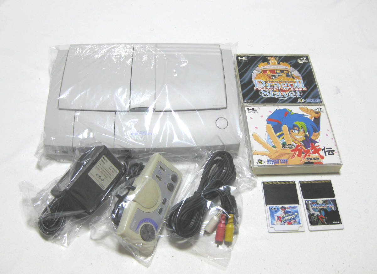 2026，100%新品 作動保証 PCE DUO-R / 除菌済 本体 作動品一式 ソフト付 ドラゴンスレイヤー 風雲カブキ伝 ストリートファイター ガイフレーム(本体、アクセサリー)｜売買されたオークション情報、yahooの商品 PCエンジン