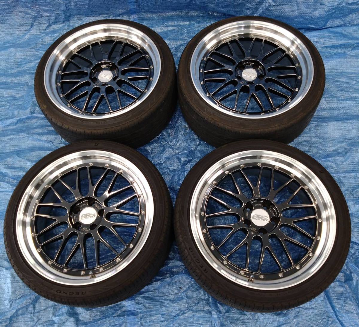 20インチ BBS LM 希少ブラックミラー 8.5J+30 9.5J+30 中古セット 