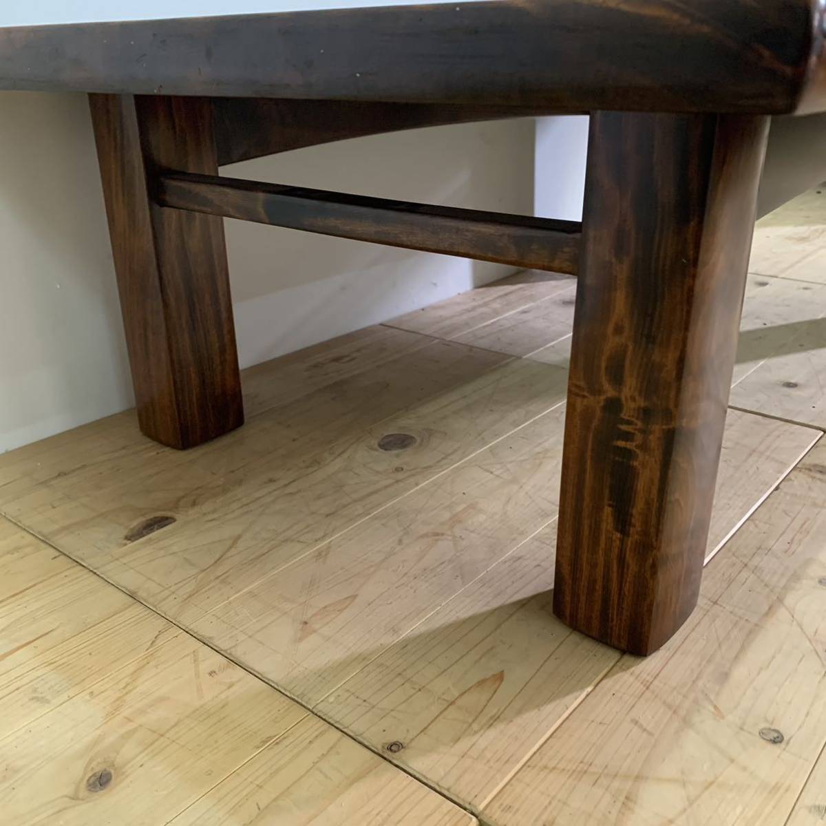 レア！無垢材 栃 虎杢 高級家具 一枚板 座敷机 座卓 リビング