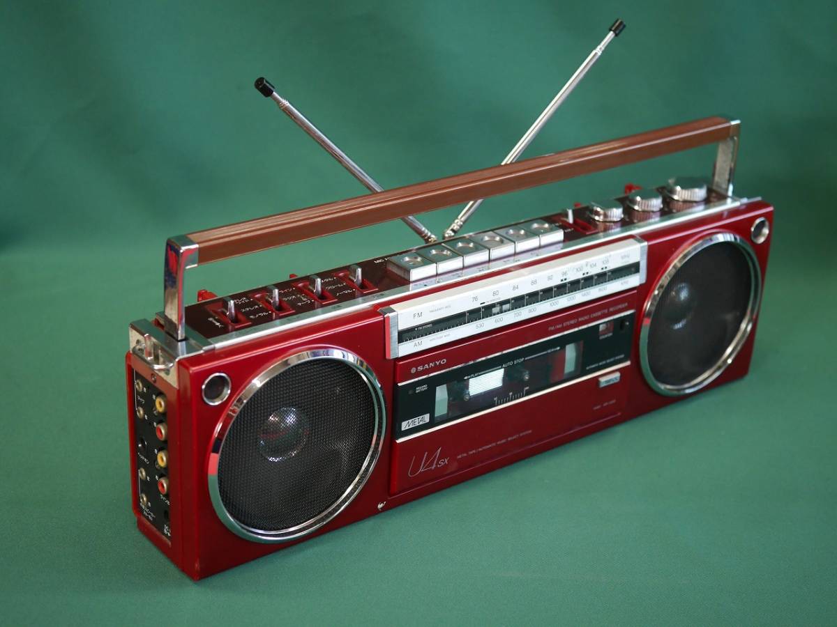 昭和レトロ SANYO MR-U4SX「おしゃれな 可愛い」テレコ FM/AM ステレオ