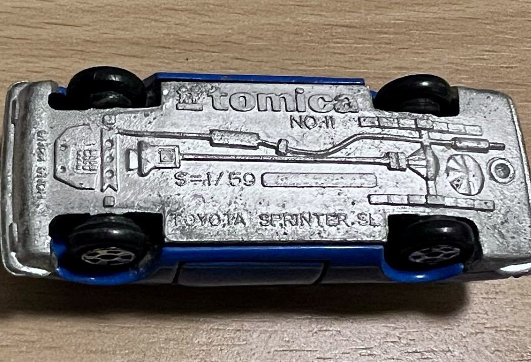 当時物】 1/59 トミカ 11-1-2 トヨタ カローラスプリンター 1200SL