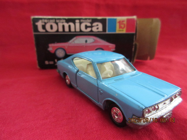 希少　超レア　珍品　入手困難　トミカ　１９７４　No.15　トヨタ　ニューコロナ　1700　ハードトップ　SL 水色 　黒箱　日本製 