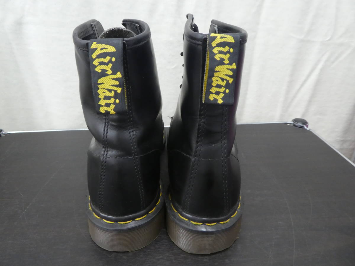 ☆ DR.Martens ドクターマーチン UK8 黒 ブラック レザー ブーツ 