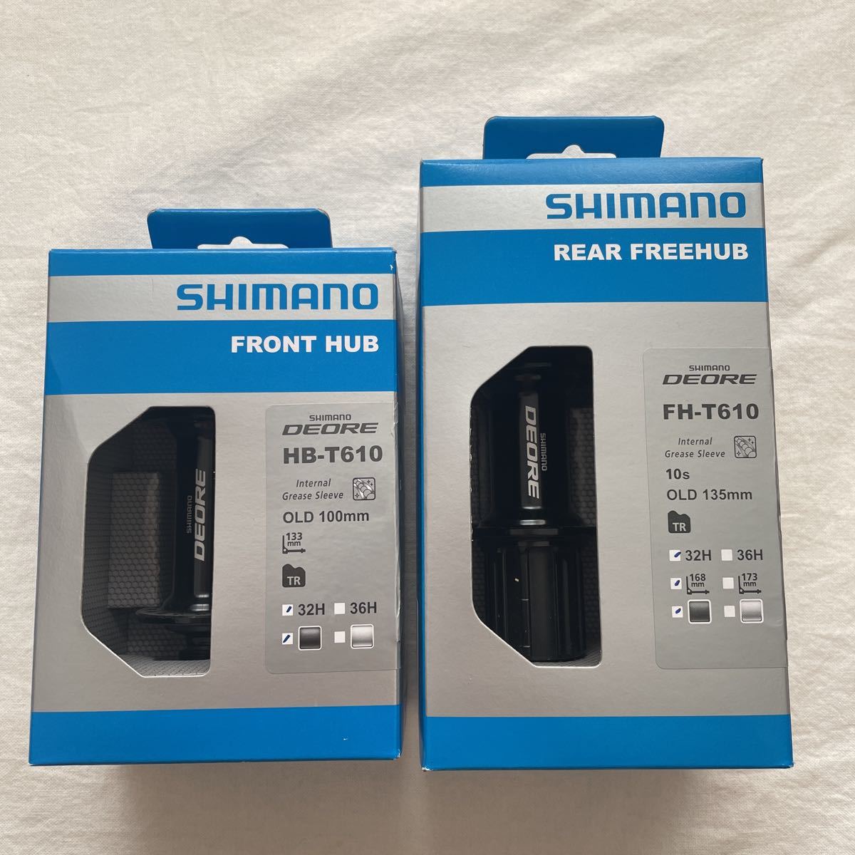 未使用 箱入り SHIMANO deore ハブ FH-T610 HB-T610 ブラック 32h 
