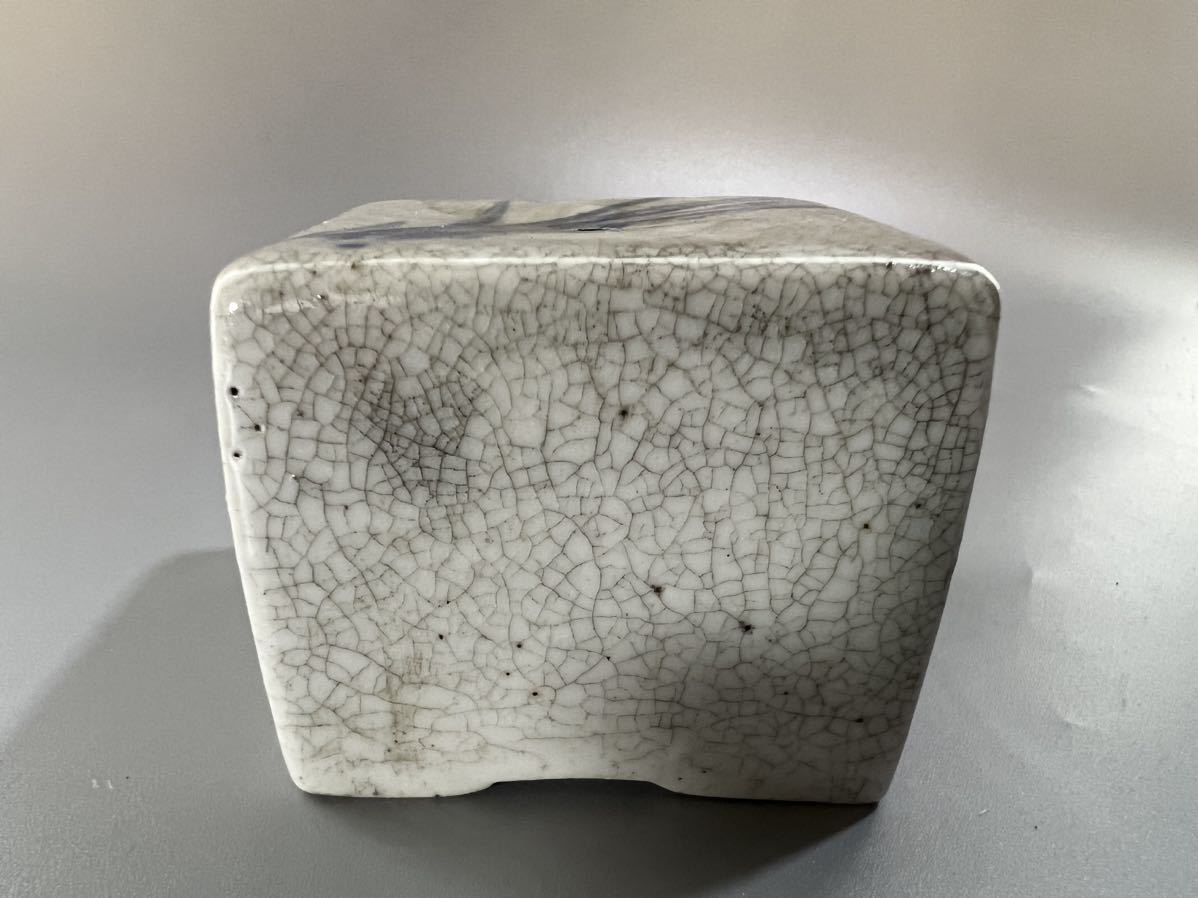時代 李朝白磁角水滴 /中国古玩 朝鮮美術 骨董品 時代品 美術品 古美術