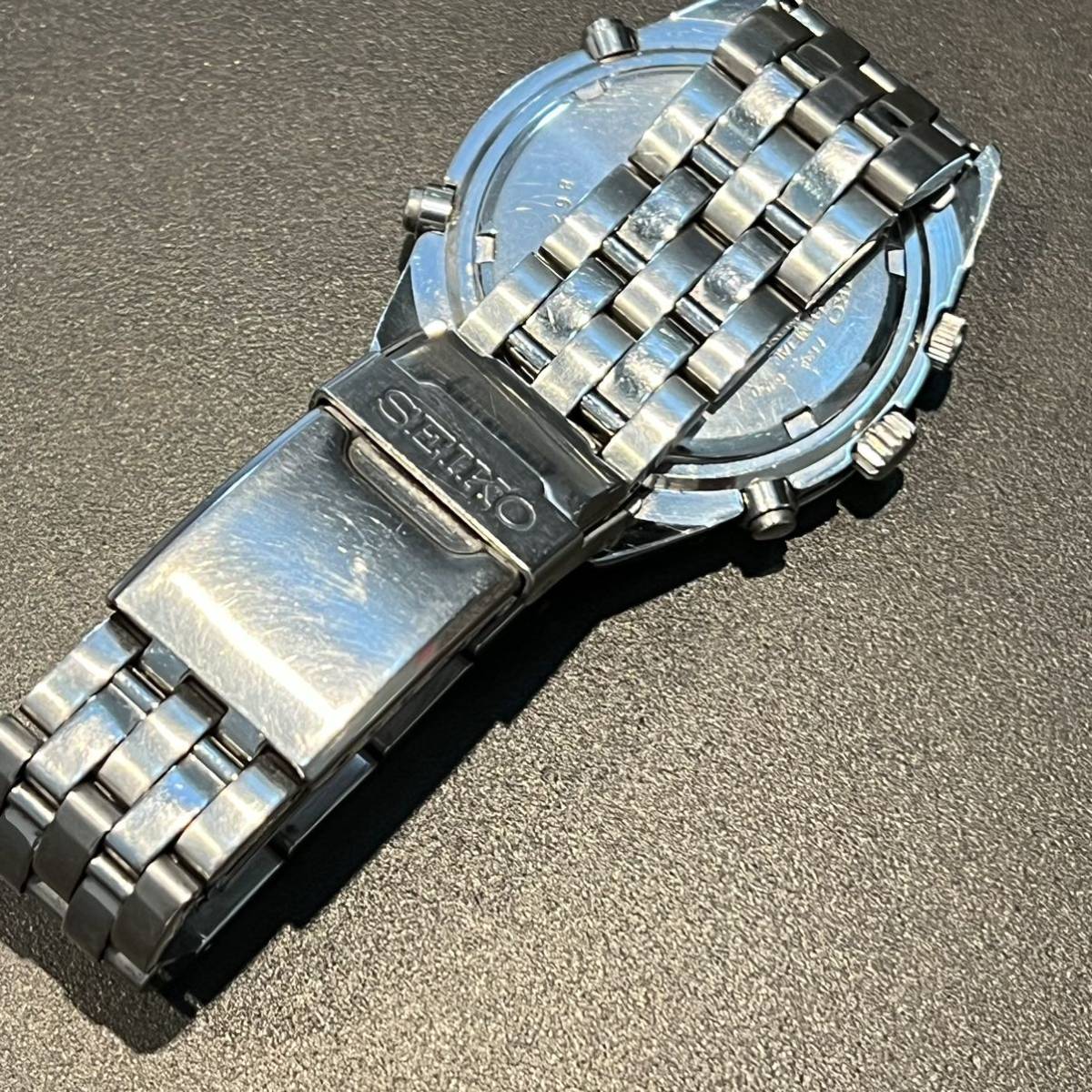 SEIKO セイコー クロノグラフ 7T32-6J50 デイト アラーム メンズ 