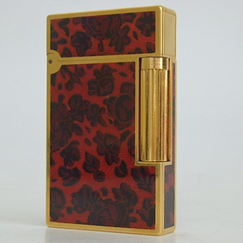 1円スタート 激レア 美品 S.T.Dupont デュポン 漆 ヒョウ柄 べっ甲柄 