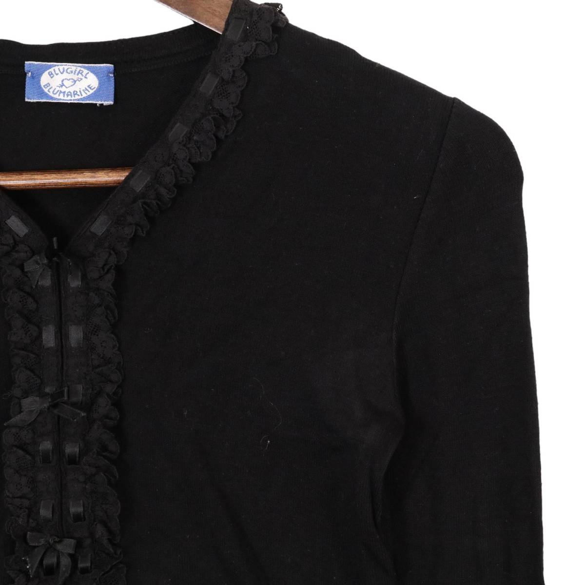 blugirl Blumarine ブルーガール ブルマリン*I38 D32*カーディガン*黒  