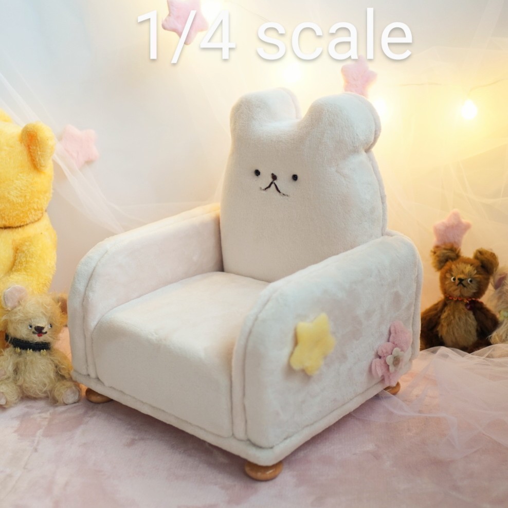 人気SALE，セール ドール用ミニチュアソファ 1/4サイズ クマさんソファ MDD MSD KUMAKO ミニドルフィードリーム スーパードルフィーミディ キャストドール(スーパードルフィー)｜売買されたオークション情報、yah その他