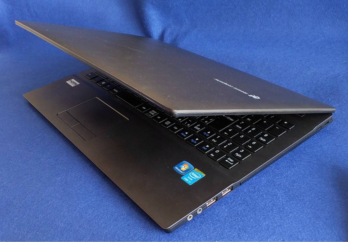 【Webカメラ、マイクロソフトOffice 365】 mouse computer W5525U2、Core i7、Windows 11、HDD 640 GB、メモリ 4 GB、DVD、SD、無線LAN