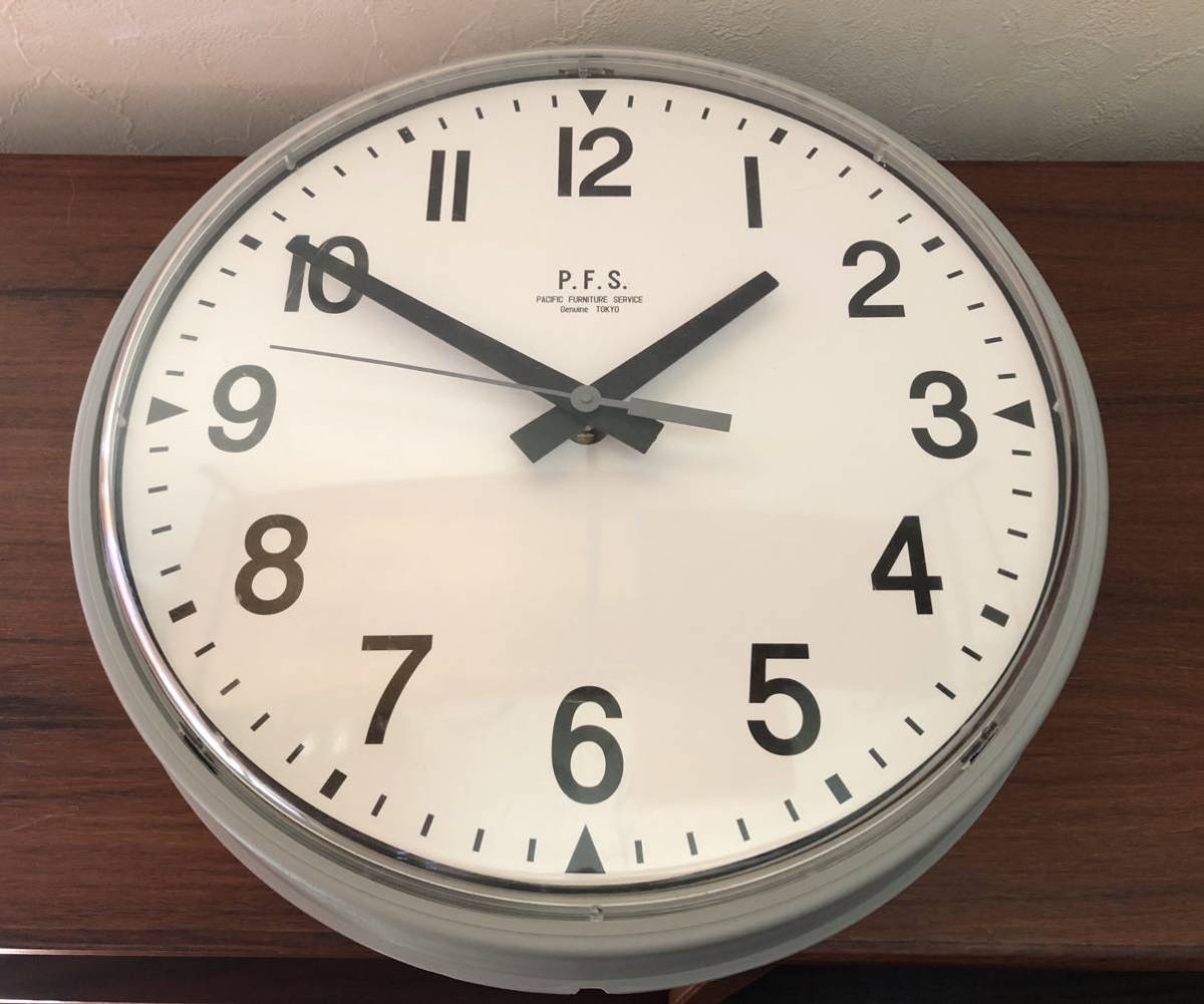 絶版P.F.S. PACIFIC FURNITURE SERVICE MADE IN USA 12 WALL CLOCK arabic パシフィックファニチャー