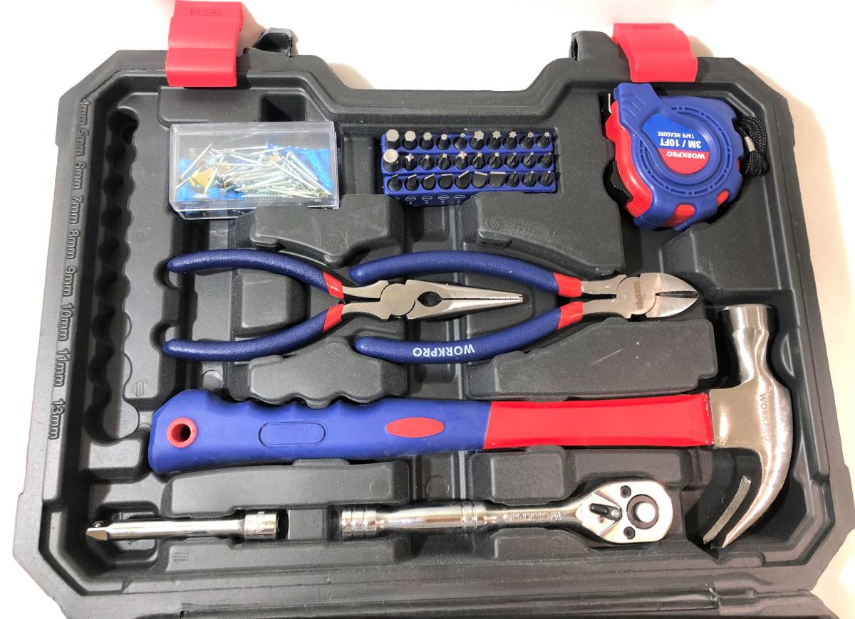 1円出品】ジャンク品 WORKPRO 160点 ホームツールセット 工具セット 1円出品】ジャンク品 WORKPRO 160点 ホームツールセット 工具セット