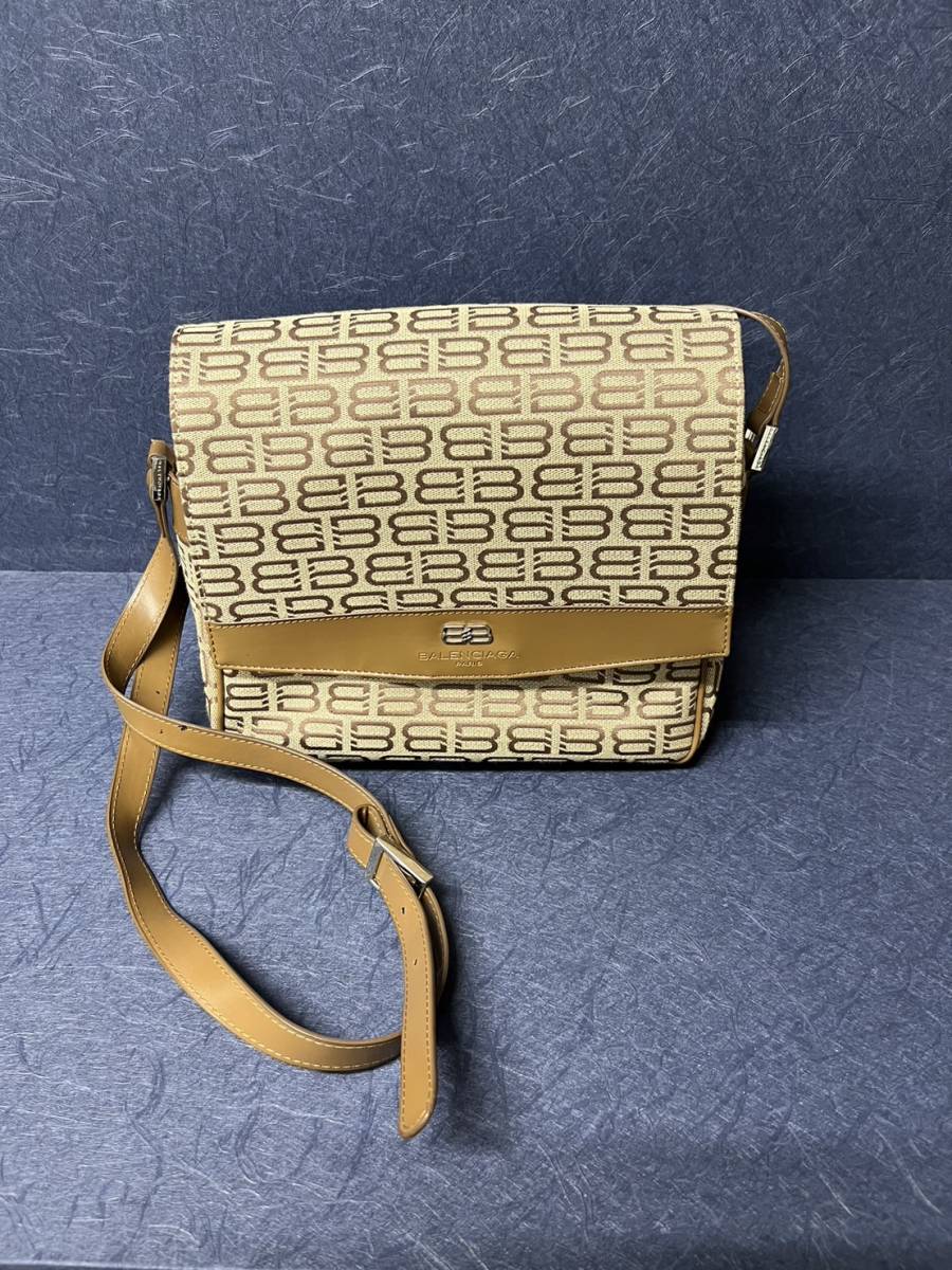 １円スタート　BALENCIAGA　バレンシアガ　ショルダー　バッグ　ロゴ　BB 　レディース